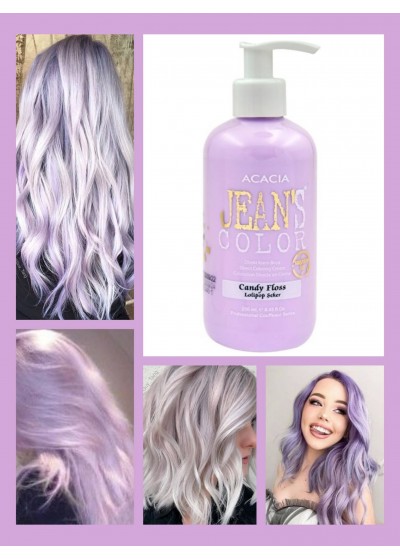 Боя за коса цвят светло лилаво за многократна употреба без Амоняк - Candy Floss - Radical