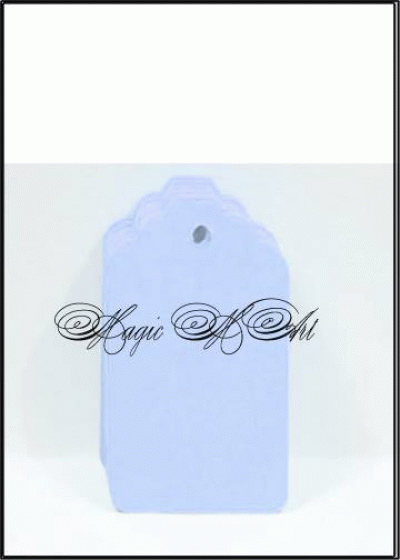 Етикет за покана или подарък Standart пакет 10 броя светло синьо