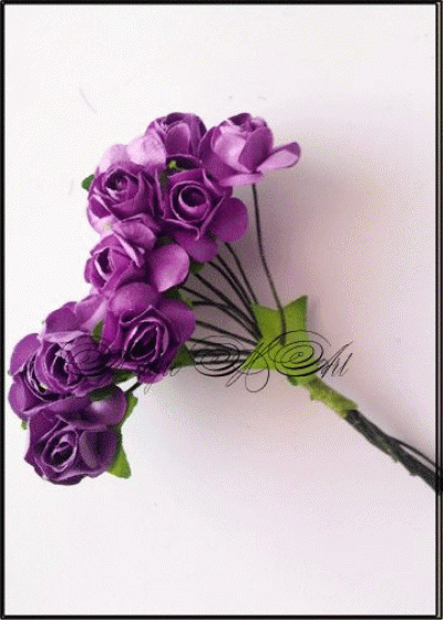 10 бр Цветя Тъмно лилаво големина 1 см