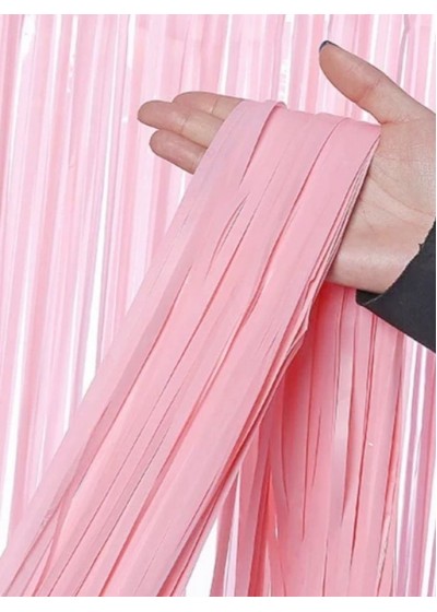 Парти завеса с ресни за декорация - Розово