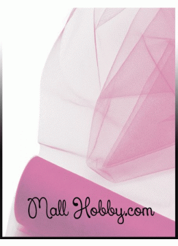 Тюл кристален цвят розово- лила - ширина 3 метра