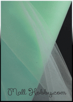 Тюл кристален цвят тюркоаз светъл - ширина 3 метра